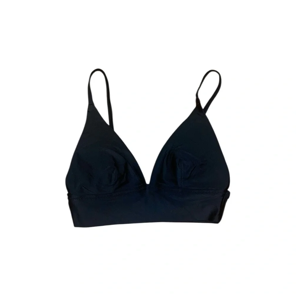 NWT aerie black bikini top